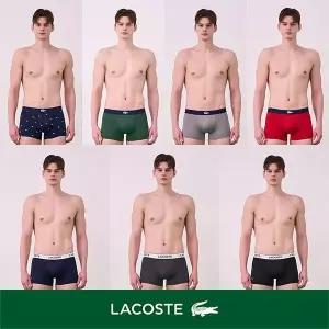 라코스테언더웨어 라코스테 남성 로고 자수 클레식라인 드로즈 7종세트