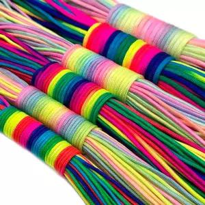 낙하산줄 Paracord 2mm 3mm 4mm 레인보우 로프 7 가닥 낙하산 로프반 장비 팔찌