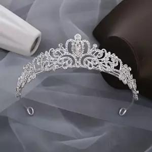 셀프 웨딩 데일리 왕관 티아라 클래식 머리띠-WFI00R6