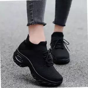 데일리 여성 에어굽 슬립온 키높이 스니커즈 운동화