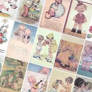 다꾸노트 빈티지 다이어리꾸미기 종이 황산지 소녀 (KYR-WDA6B08)