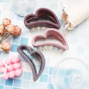 하트모양 감성 뉴시즌 유광 헤어 집게핀 10colors 예쁜 올림머리 반