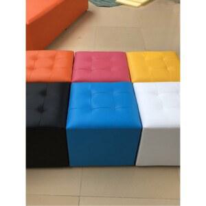 1인용 의자 쇼파 병원 발받침 가죽 사각가죽스툴 식탁보조의자 스툴 1인 40X40X40