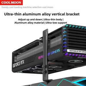 PC 케이스의 수직 그래픽 카드용 범용 알루미늄 GPU 지지대 - 데스크탑 컴퓨터 게임용 비틀림 방지 브래킷