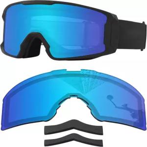마이쿠라그 안개 방지 스키 고글 교체 렌즈 및 코 패드 오클리 라인 광부용 MOO7093 스노우