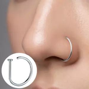 페이크 코 피어싱 가짜 안 뚫는 써지컬 논홀 포인트 액세서리