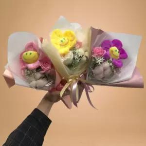 신학기 미니 스마일꽃 인형 꽃다발 조화 입학 졸업 생일 기념일 어린이집 유치원 초등학교