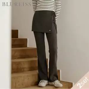 [블루레이스] [2SET]부츠컷 팬츠+랩 스커트_B6S1PT7021
