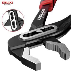 DELIXI 전기 워터 펌프 플라이어, 파이프 렌치 대형 개구부 7단 조절 가능, 실내 농업 기계용