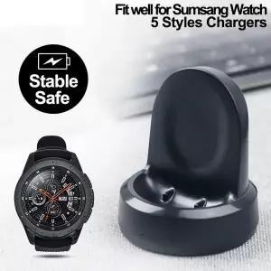 삼성 Galaxy Watch 3 Active 2 용 무선 고속 시계 충전기 독베이스 Galaxy Gear Sport S2 S3 Fit E 용 USB