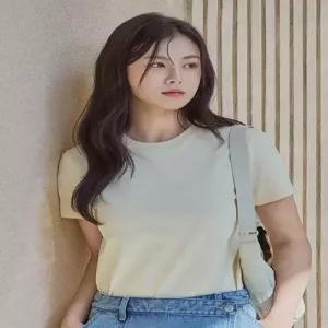 topten 여성 COOL Air 코튼 크루넥 T 반팔MSG2TS2017