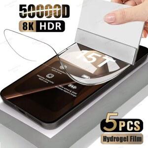 샤오미 15T 프로 14T 13T 12T 11T 10T용 하이드로겔 필름 5개, 17 맥스 14 15 13 12 11 울트라 라이트용 스크린 보호필름