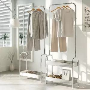 스탠드 미드센츄리 수납 선반 행거 1단/ 2단 다용도 드레스룸 옷걸이 옷장