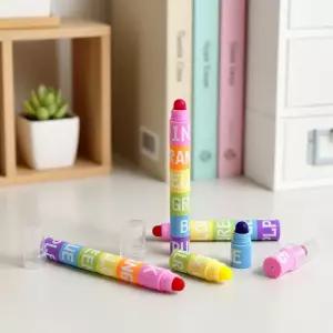 일정문구 블럭 고체 형광펜 6색 컬러 라이너 하이라이트 마킹 밑줄펜 데코펜 (3개)