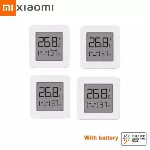 온습도계 Xiaomi Mijia 온도계 2 블루투스 온도 습도 센서 수분 측정기 스마트 LCD 화면 Digital App