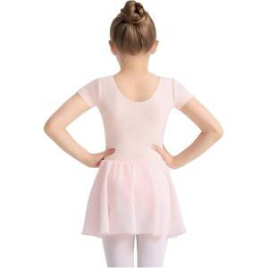 타이니초이스 발레 여아용 레오타드 반소매와 치마를 입은 용 댄스 의상 2T-11Y