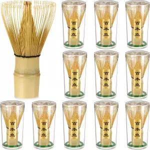 레몬로드 12개 말차 거품기 대량 100개 가루 일본 전통 차센 수제 대나무 교반기 믹서 브러시 정통 의식용