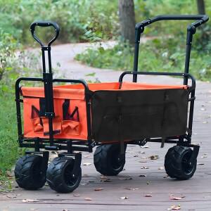 접이식 웨건 사이드 포켓 옥스포드 수납 가방 캠핑 카트 정리함 메쉬 파우치 야외 트롤리