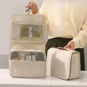 폴딩 여행용 세면도구 파우치 벽걸이형 워시백 화장품 가방