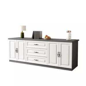 높은 티비 다이 조립 안방 두 거실장 TV장 서랍장 화이트화이트 100cm 엔틱 선