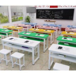 학원책걸상세트 2인용 교습책상 라운딩 플립 다용도 교습탁자 책걸상 사이드 교육기관 회의실
