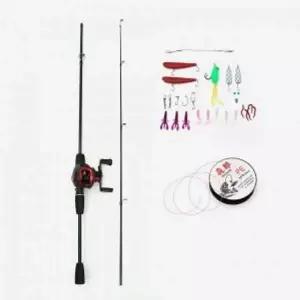 굿캐스팅 베이트 릴+루어+낚싯대세트 2.1m 우핸들 입문용릴낚싯대 초보낚시