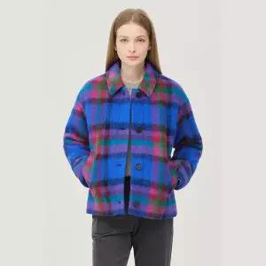 [베네통](신세계 사우스시티)체크 하프 싱글 코트 (BACT61561)