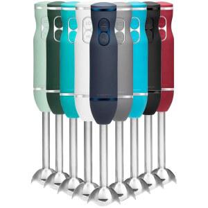 셰프맨 몰입 스틱 블렌더와 믹서, 스무디, 핸드 전기 스틸 강력한 & 블루 제어 얼음 소스 블레이드, 분쇄 수프, 미드나잇 퓨어, 음식 쉐이크, 2단 휴대용 스테인리스