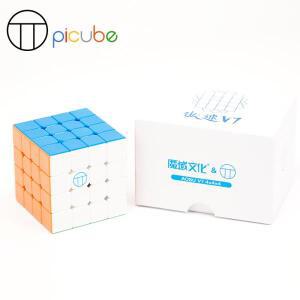 [Picube] MoYu AoSu V7 스페셜 에디션 4x4x4 매직 스피드 큐브 AOSUV7 마그네틱 트랙 UV 스티커리스 퍼즐