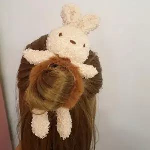 카와이 토끼 스펀지 머리 똥 헤어끈 당고 헤어-WFIZU7G