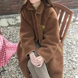 여성 오버핏 뽀글이후리스 양털집업점퍼 양털 후리스점퍼 1P 두툼 롱코트 아우터