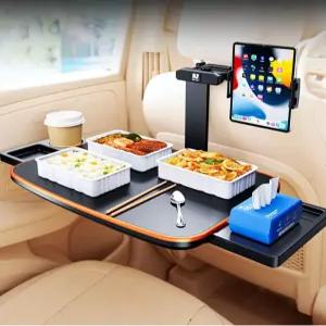 2열수납테이블 자동차 밥상 멀티 선반 뒷자리 차량용 서랍형 뒷좌석 접이식 폴딩