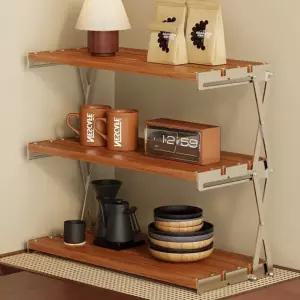 보관 주방 다용도 선반 자취 정리 폴딩 진열대 용품 거실 수납장 인테리어 야외 캠핑 멀티 소품 3단 접이식