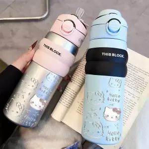 키티 텀블러 캐릭터 휴대용 사무실 직장인 미니 보온보냉 학생 차량용