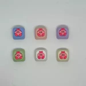 키캡 딸깍이 키보드 LED 클릭커 ASMR 별의 커비 캐릭터 핑크 귀여운 캐릭터 닌텐도 DIY