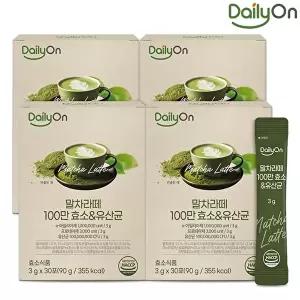[데일리온][데일리온] 국내산 말차라떼 100만 효소 유산균 30포x4개(4개월)