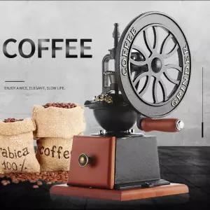 원두커피 수동그라인더 휴대용 핸드밀 분쇄기 캠핑용 스틸 대형 핸드휠 가정용 커피용품