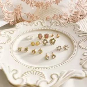 여성용 클래식 스타일 일상용 패션귀걸이 큐빅귀걸이 피어싱 귀걸이세트 여성귀걸이