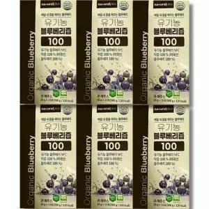 내츄럴플러스 유기농 블루베리즙 100 20g x 15포 6박스