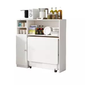 접이식식탁렌지대 선반 테이블 수납장 밥솥다이 부엌 주방 공간활용 밥통 거치대 확장형