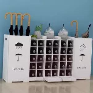 인테리어 현관 우산 꽂이 선반형 물빠짐 우산 꽂이 보관대 정리함_24468930