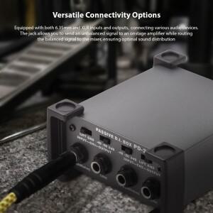 4채널 패시브 DI-Box 유닛 험 제거기 1/4'' 악기 다이렉트 케이스-XLR 가용 임피던스 변환 오디오 아이솔레
