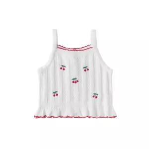 [밍크뮤]SC선물포장(아이보리)체리자수베스트(3611522001)2026봄/등원룩/니트조끼/A