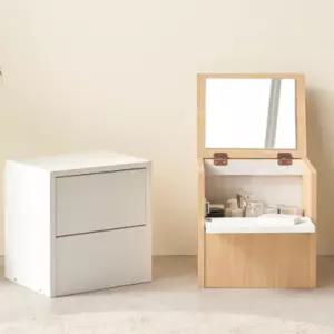 미니화장대 좌식 덮개거울 화장대 서랍장 콘솔 수납 간이 원룸 낮은