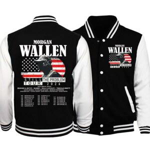 MORGAN WALLEN STILL 크리스마스 후드 유니폼 재킷 BLEM THE 선물 2026 TOUR 야구 소매 스웨트셔츠