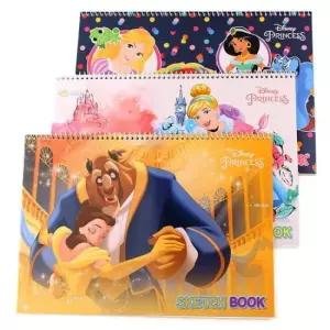 유치원스케치북 디즈니 프린세스 스케치북 랜덤 미술용 종이 15매 2P