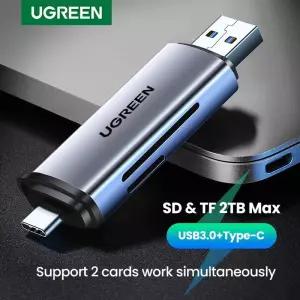CF카드리더기 UGREEN 카드 판독기 USB 30 SD 마이크로 TF 메모리 어댑터 PC 노트북 멀티 스마트 Cardreader