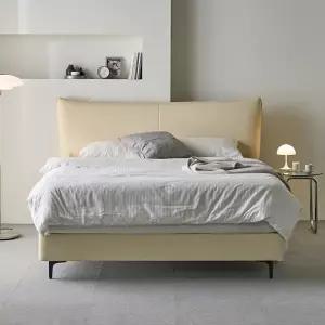 [롯데백화점]헤르짐머 헤르짐머 에보니 천연가죽 호텔 침대 프레임 킹K 아이보리