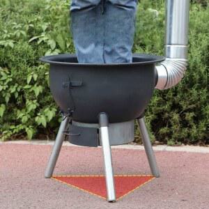 야외 장작 아궁이 불멍화로대 화덕 가정용 화로 경량 우드 훈제 소각 소각로 60x30