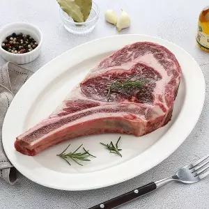 [바라던]블랙앵거스 토마호크 스테이크 500g 내외 x 2팩 (소스류3종 증정)